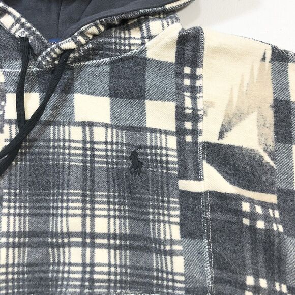 Polo Ralph Lauren Women's Fleece Aztec Patchwork Beacon Plaid Hoodie Sz XS $248 - Picture 2 of 10